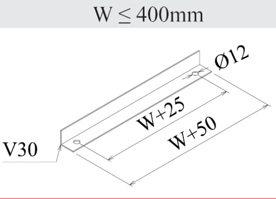 Thanh đỡ V30 (W ≤ 400mm)